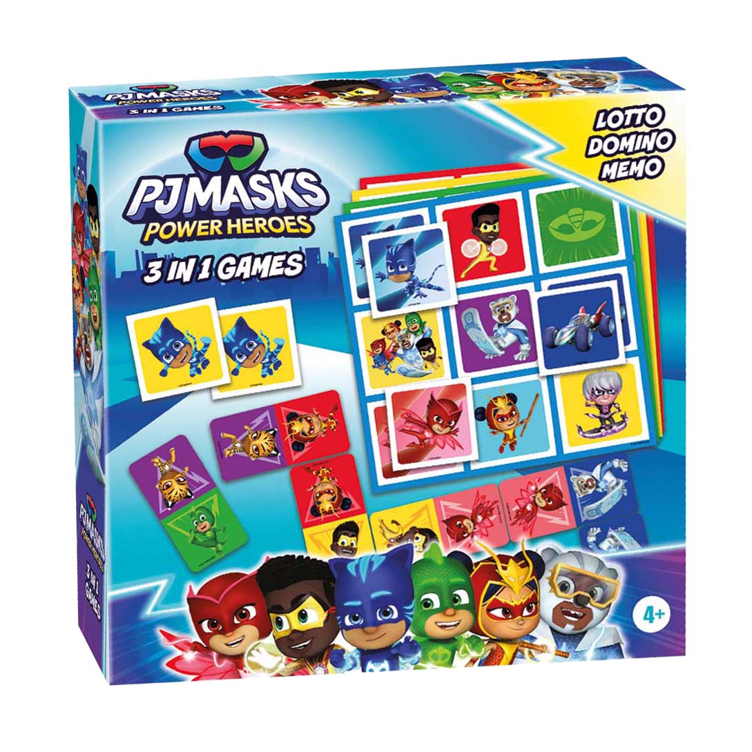 Selecta pyjama masques 3in1 mémo loto domino