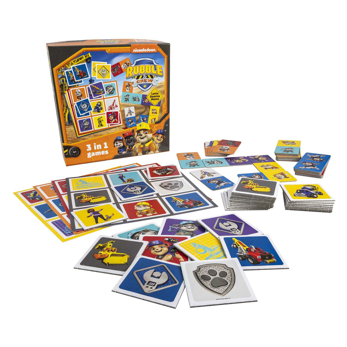 Selecta Paw Patrol Rubble Crew 3in1 Memo Lotto Domino