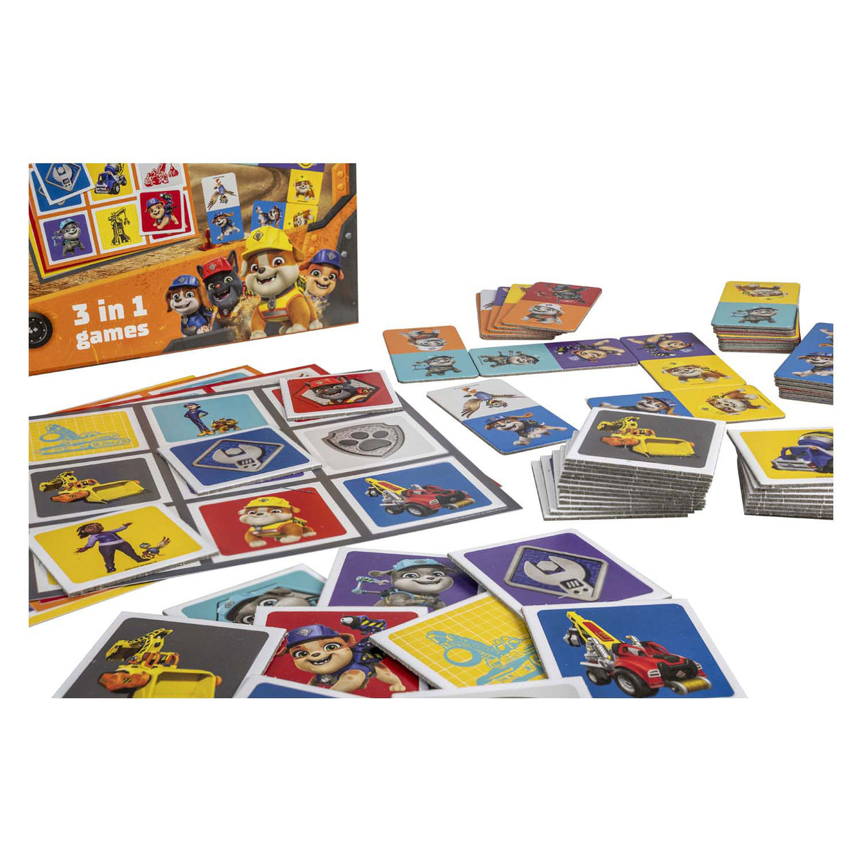 Selecta Paw Patrol Rubble Crew 3in1 Memo Lotto Domino