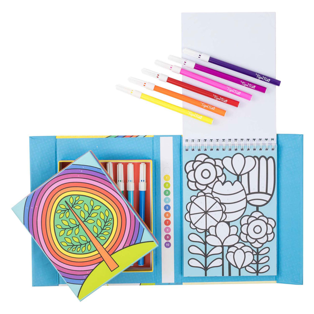 Välj en färg efter nummer - regnbågsträdgård