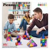 Selecta picassotiles blocks and mirrors - magnetische bouwtegels, 152dlg.