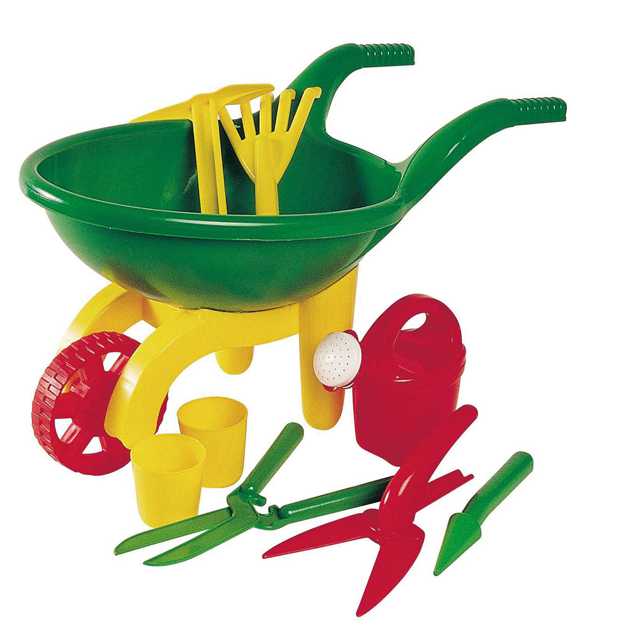 Androni wheelbarrow with garden tools