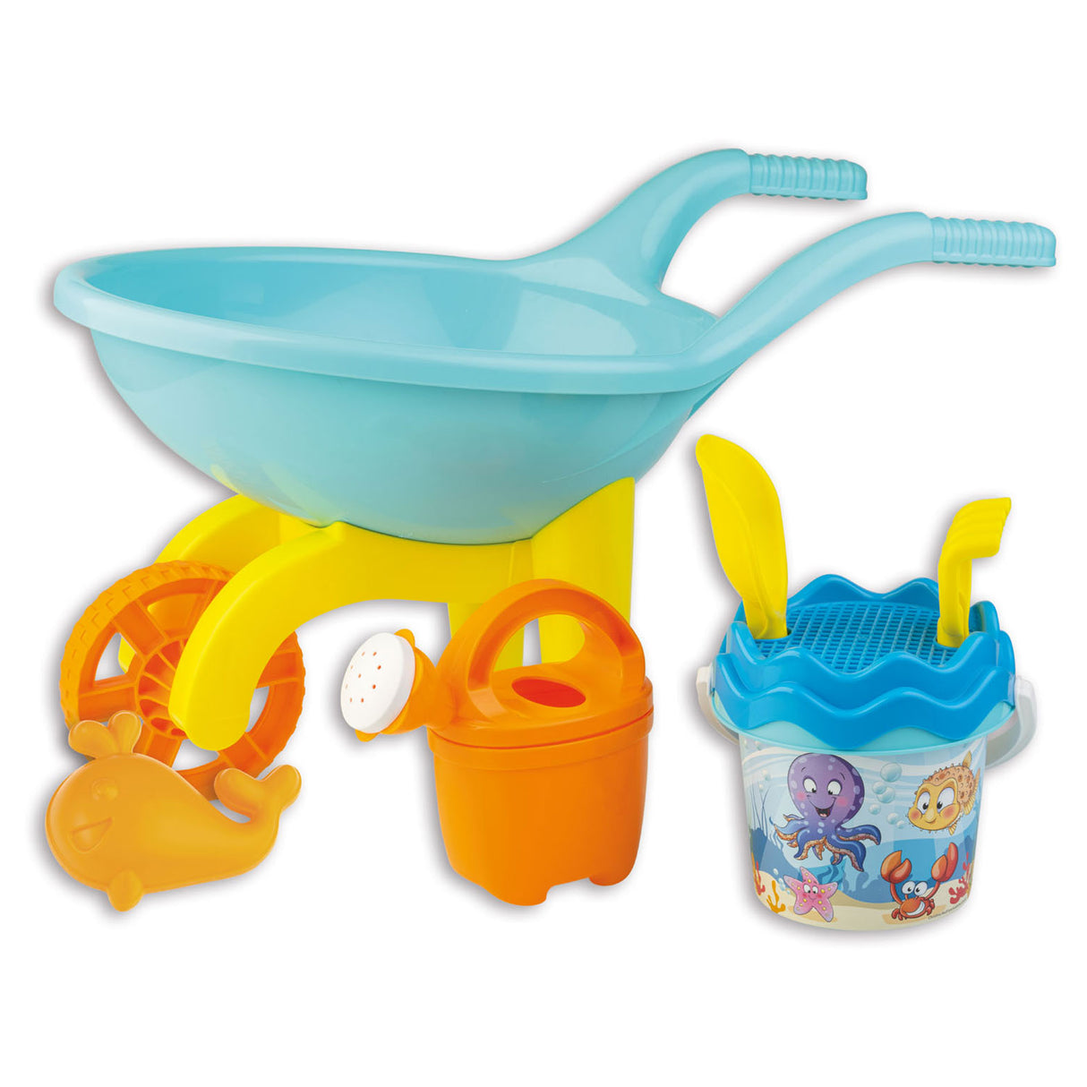 Androni wheelbarrow with bucket set underwater world, 7dlg.