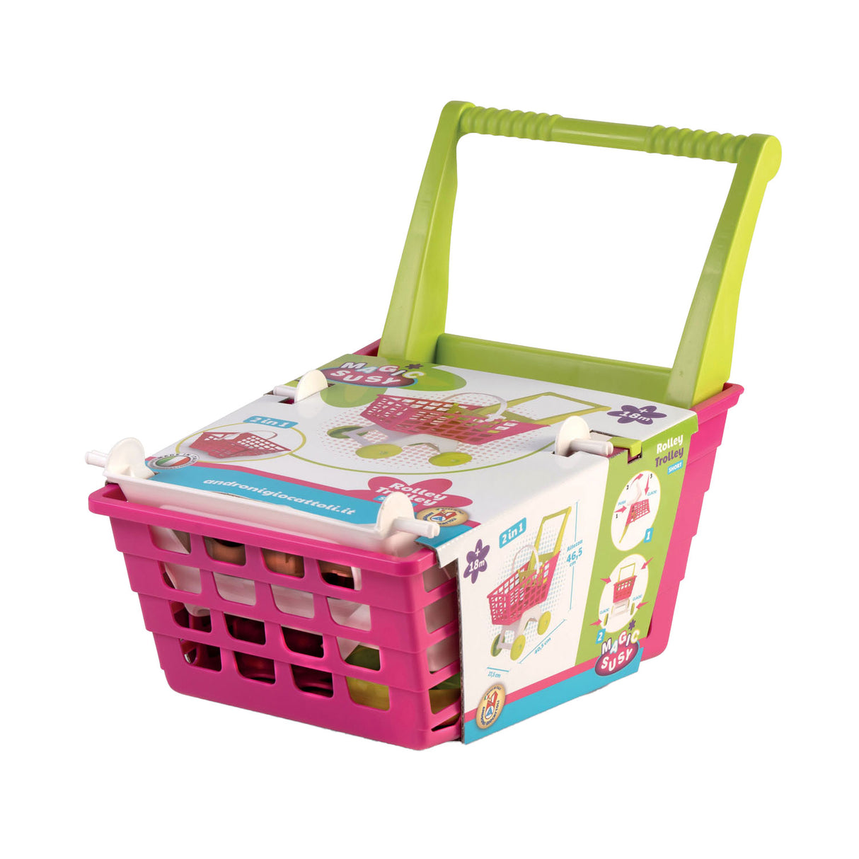Nákupní košík Androni Pink Green