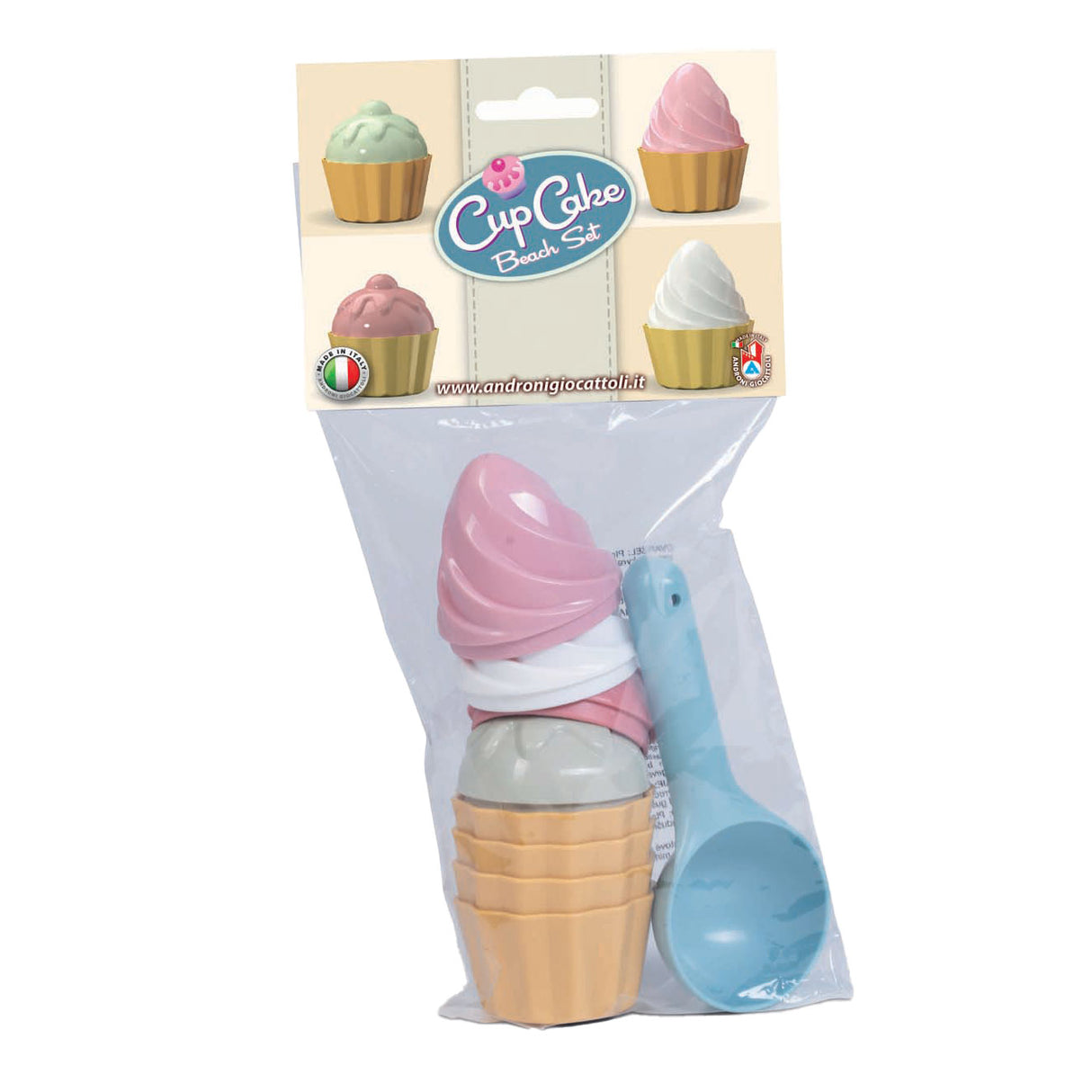 Androni Cupcake sand shapes with scoop, 9dlg.