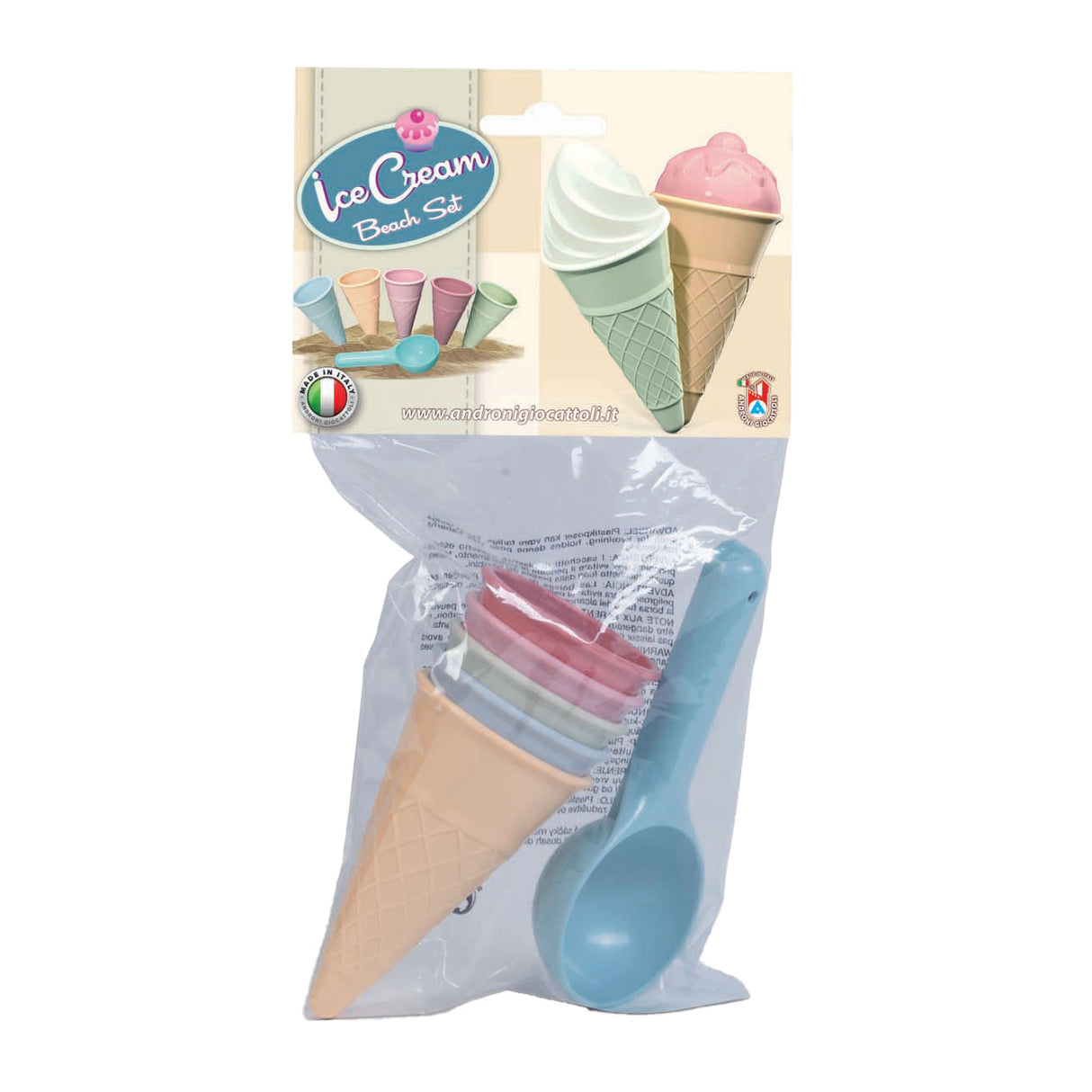 Androni ice creams sand shapes with scoop, 6dlg.