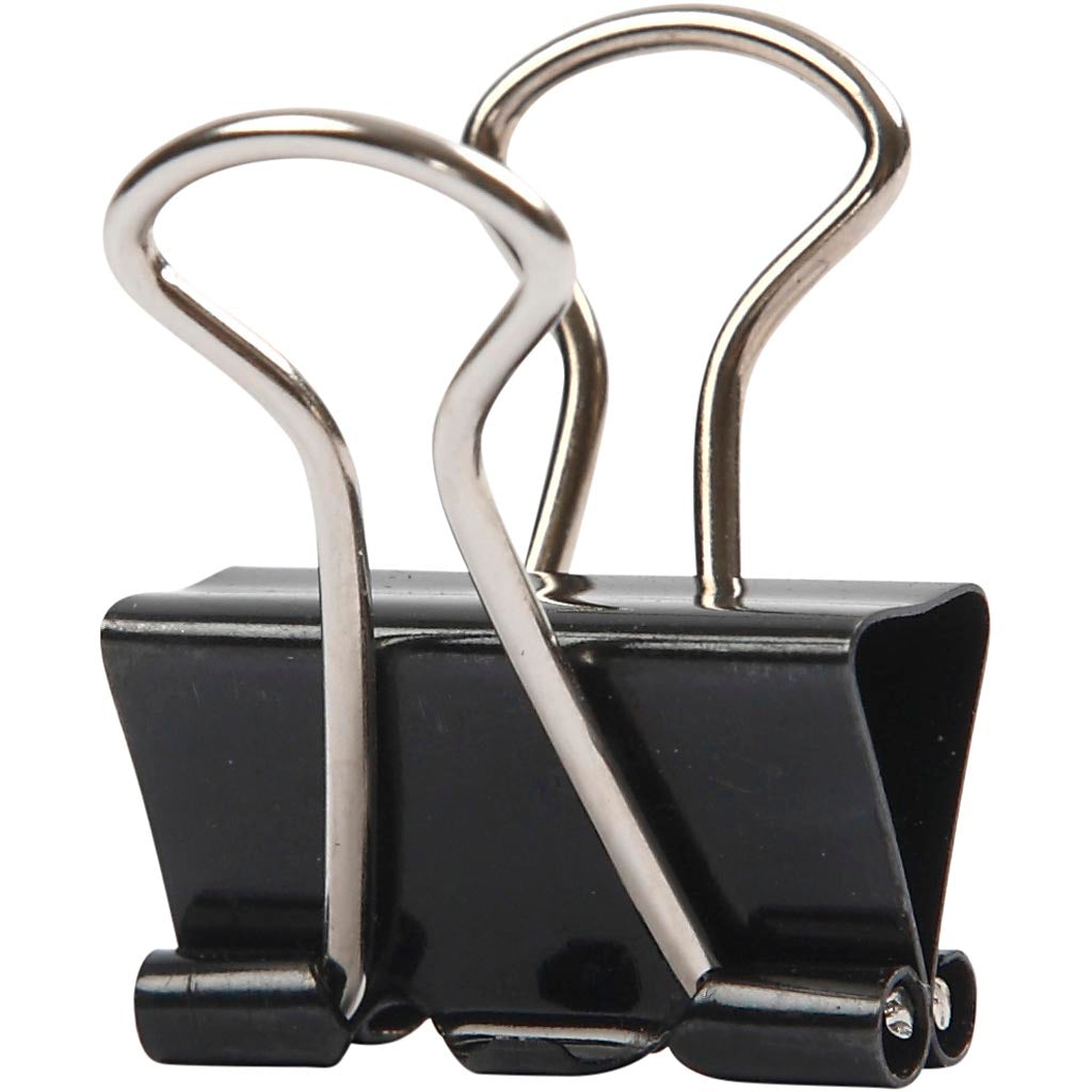 Creativ company foldback clips, b: 19 mm, zwart, 40 stuk 1 doos