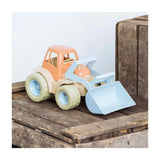 Dantoy traktor s předním nakladačem modrá oranžová, 30 cm