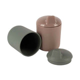 Dantoy anti-tampering drinking cups mocha olive green, 2 pcs.