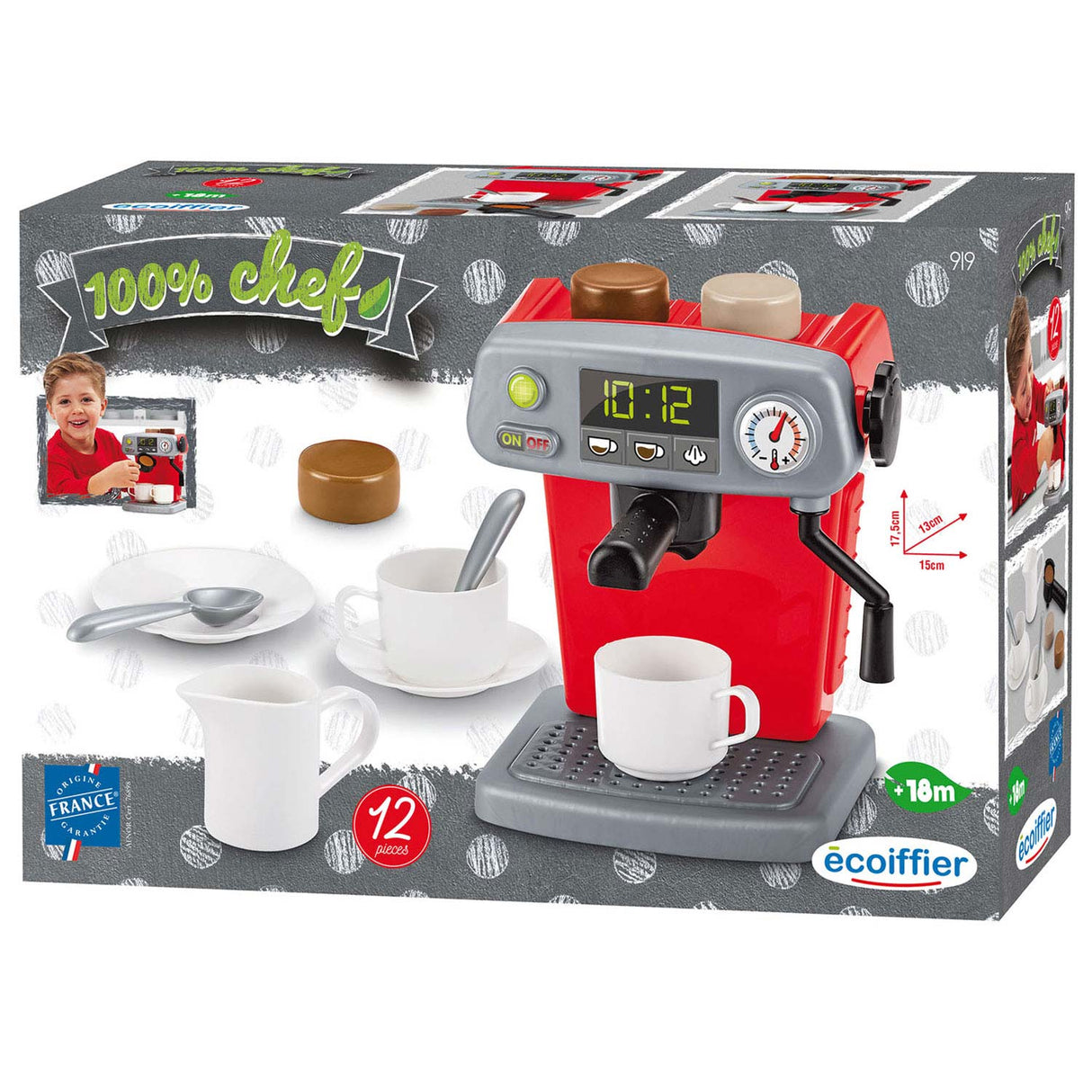 Ecoiffier 100% en chef de la machine à café