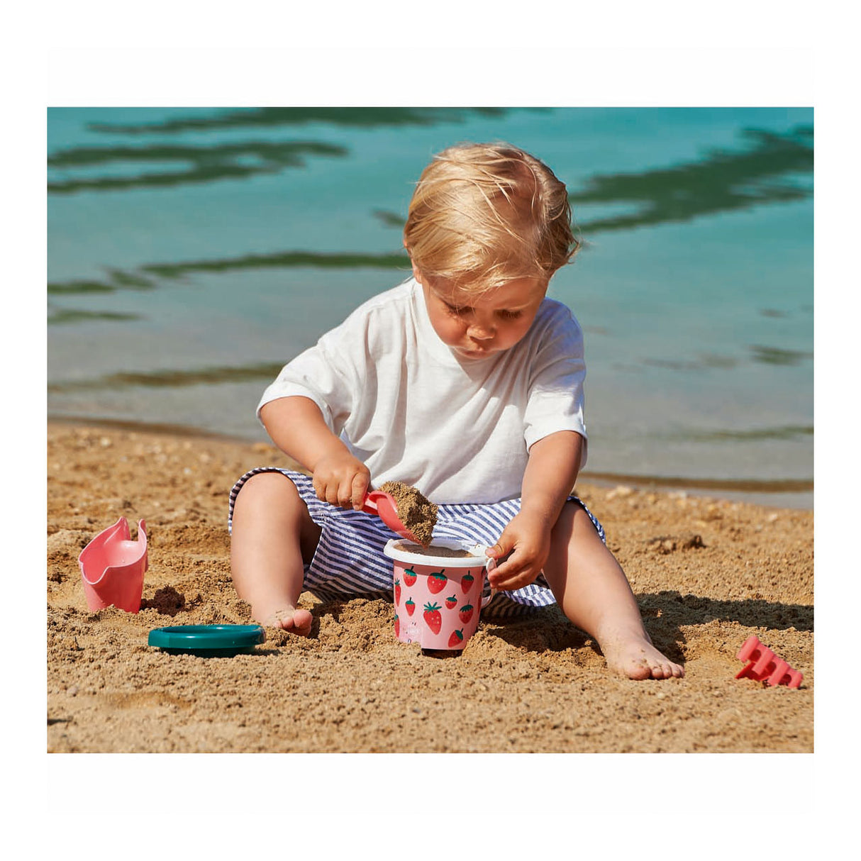 Ecoiffier Strandset Strawberry, 4dlg.