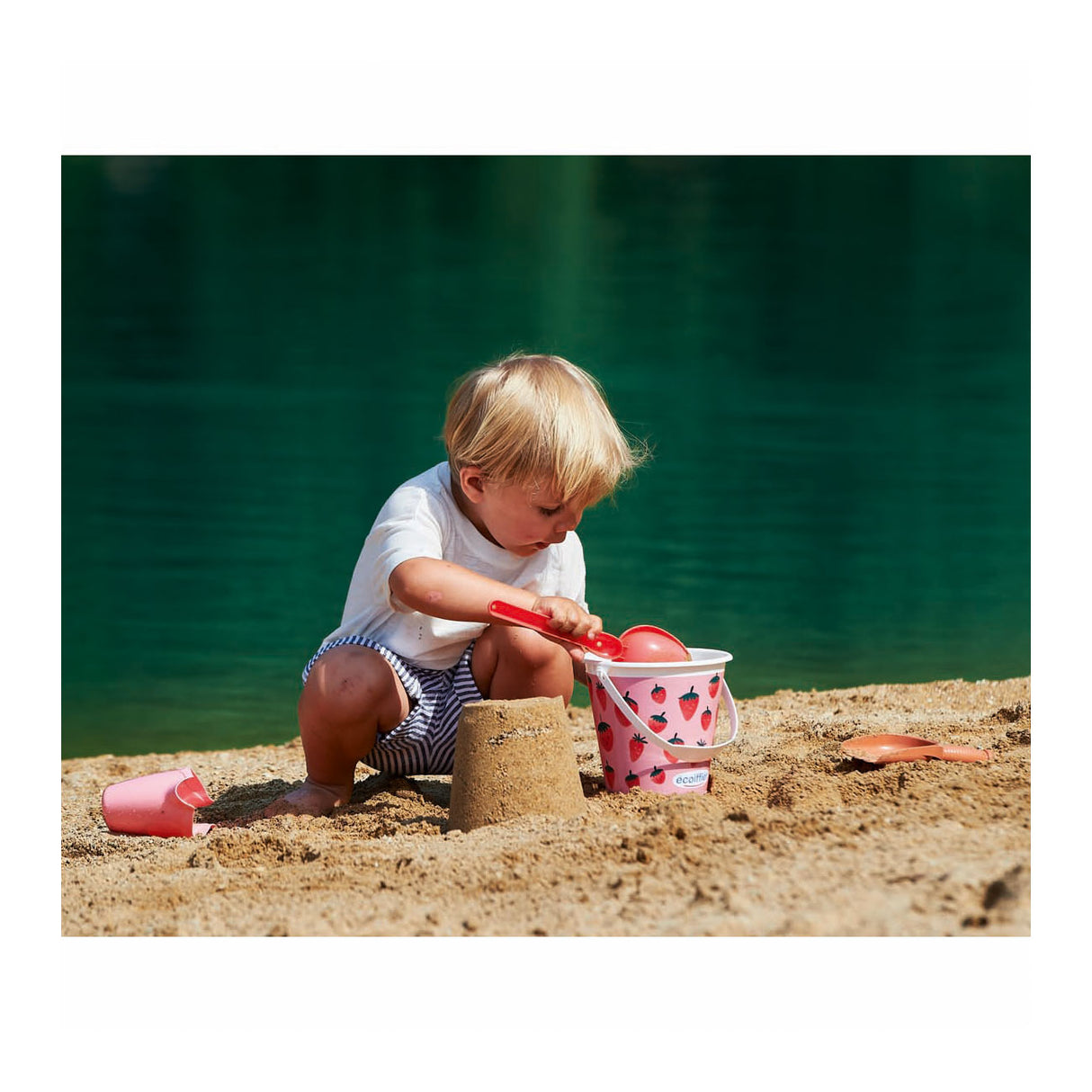 Ecoiffier Strandset strawberry, 6dlg.