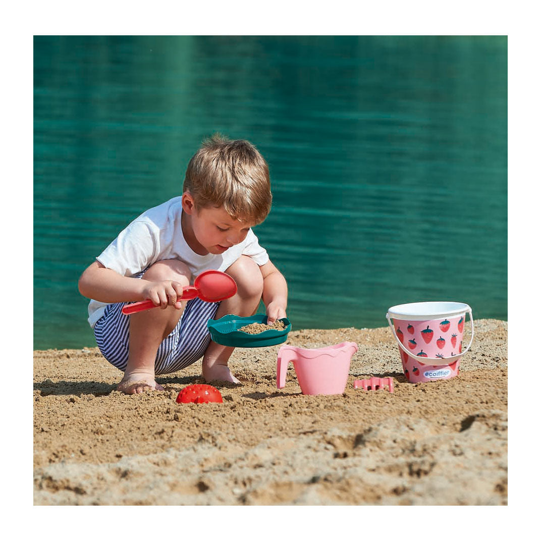 Ecoiffier Strandset strawberry, 6dlg.