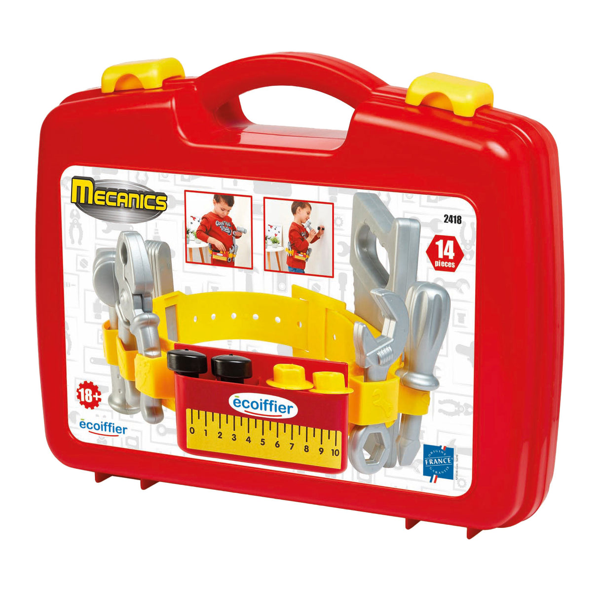 Ecoiffier Tool Belt v Coffeefer s příslušenstvím, 14DLG.