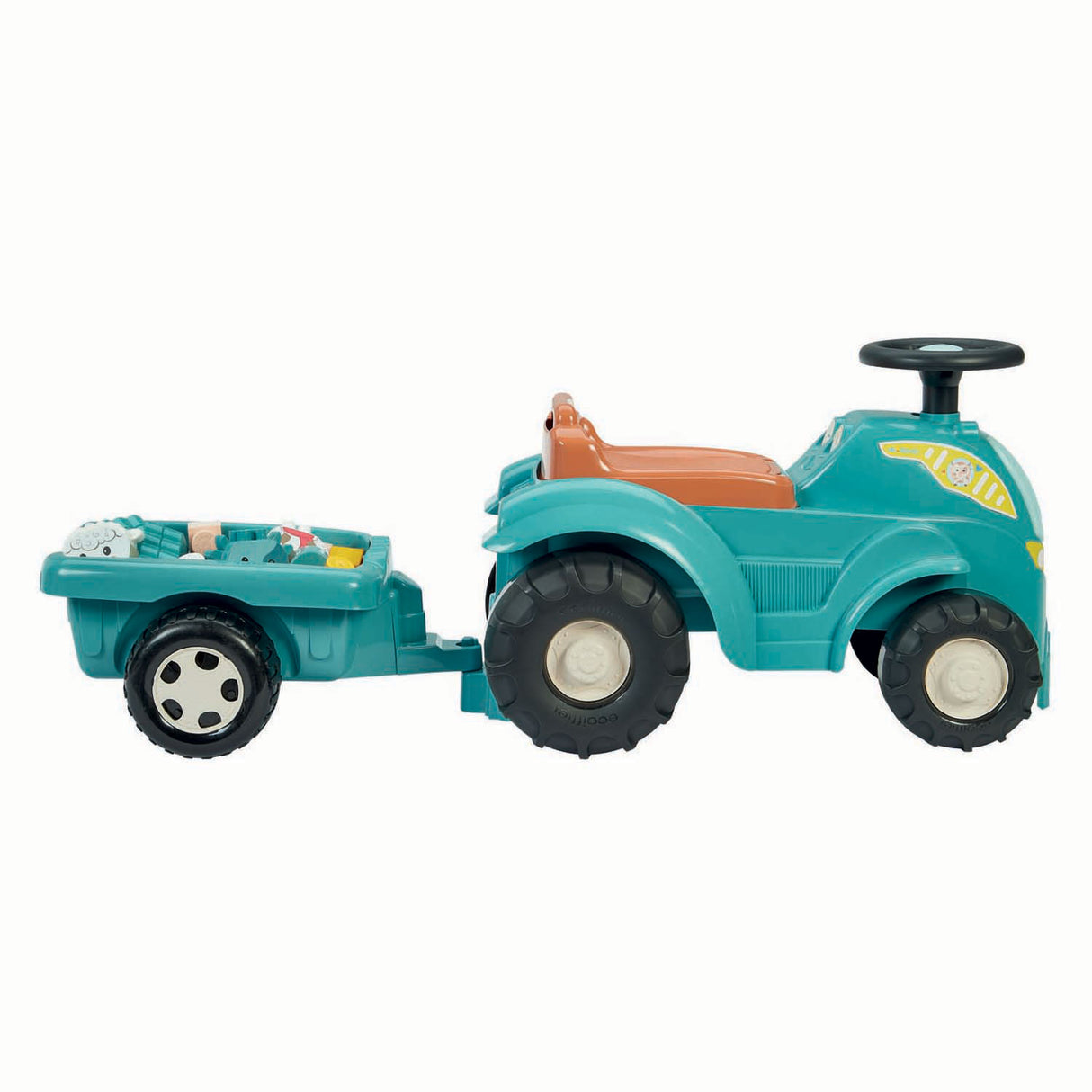 Ecoiffier steierbaren Trakter mat Trailer - 15 Stéck.