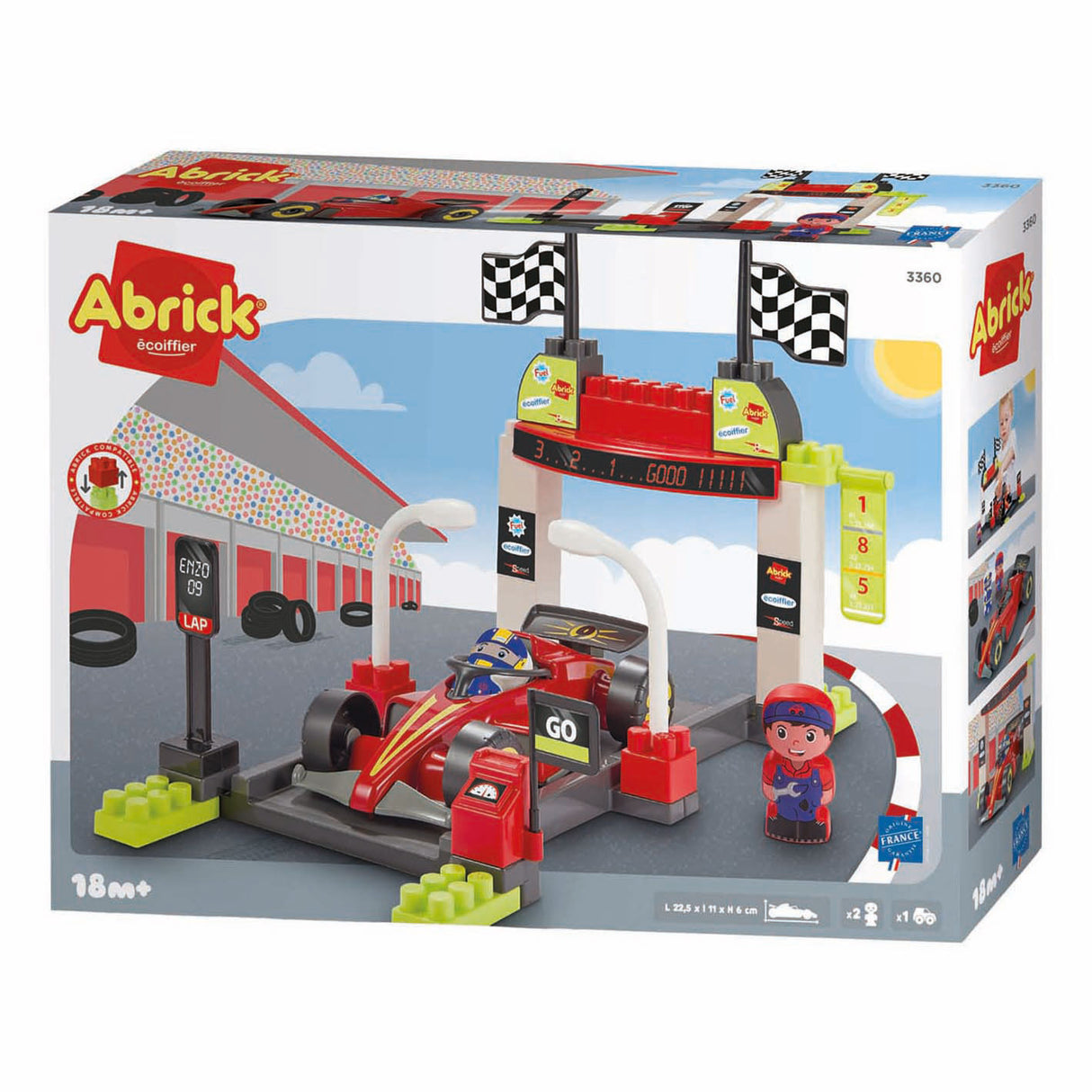 Ecoiffier abrick playset pit stop formula 1
