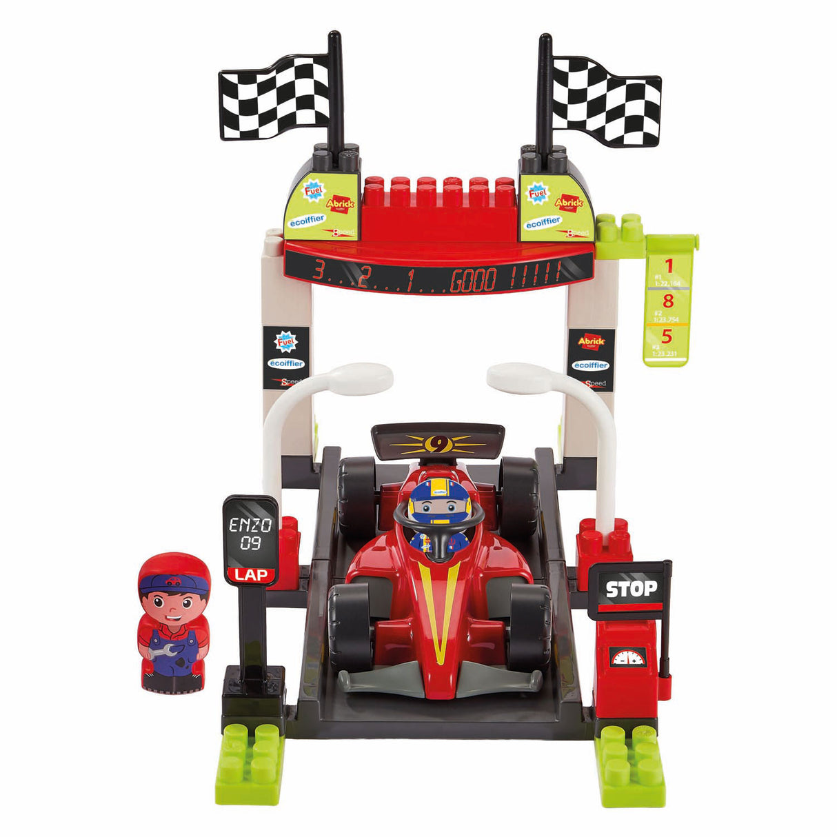 Ecoiffier abrick playset pit stop formula 1