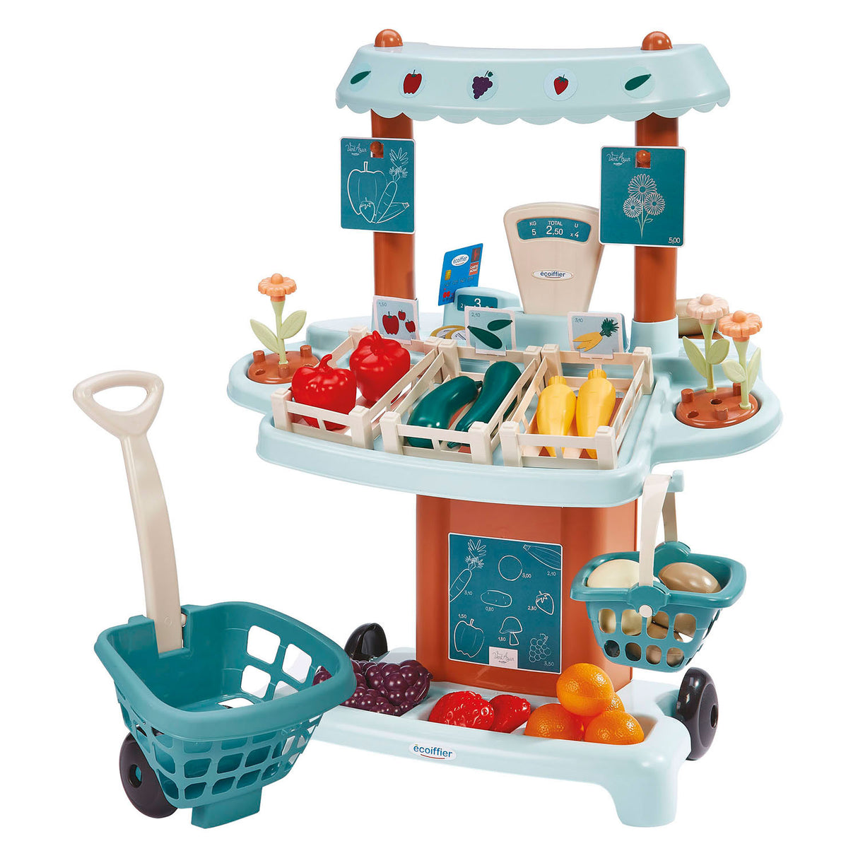 Ecoiffier azure market stall - 41 pcs.