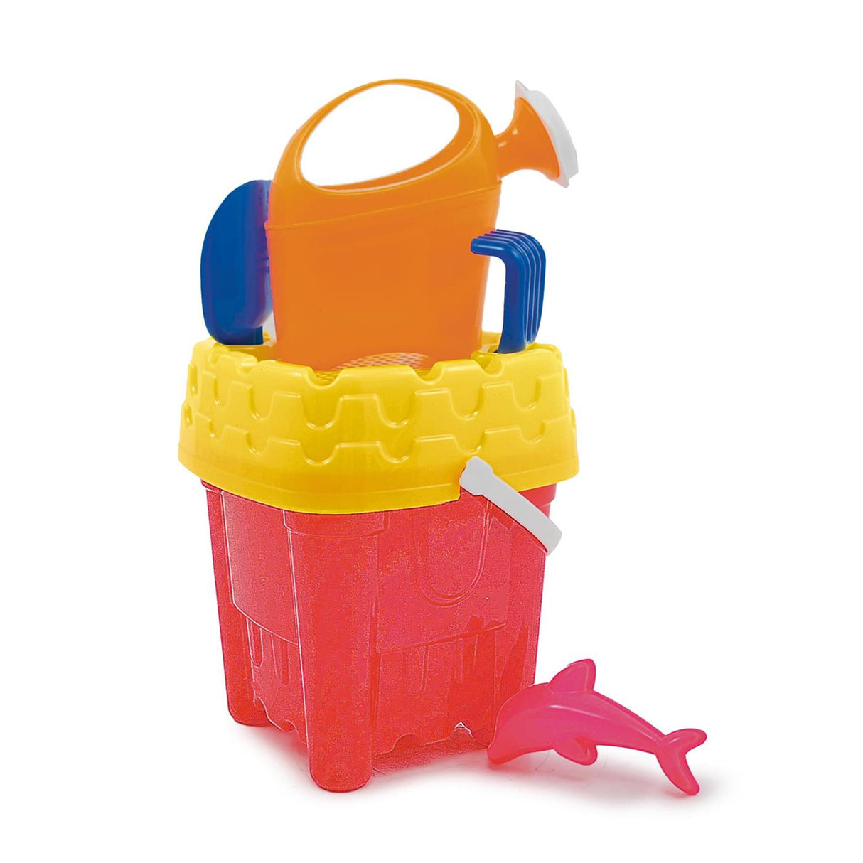 Adriatic bucket and castle set with watering can