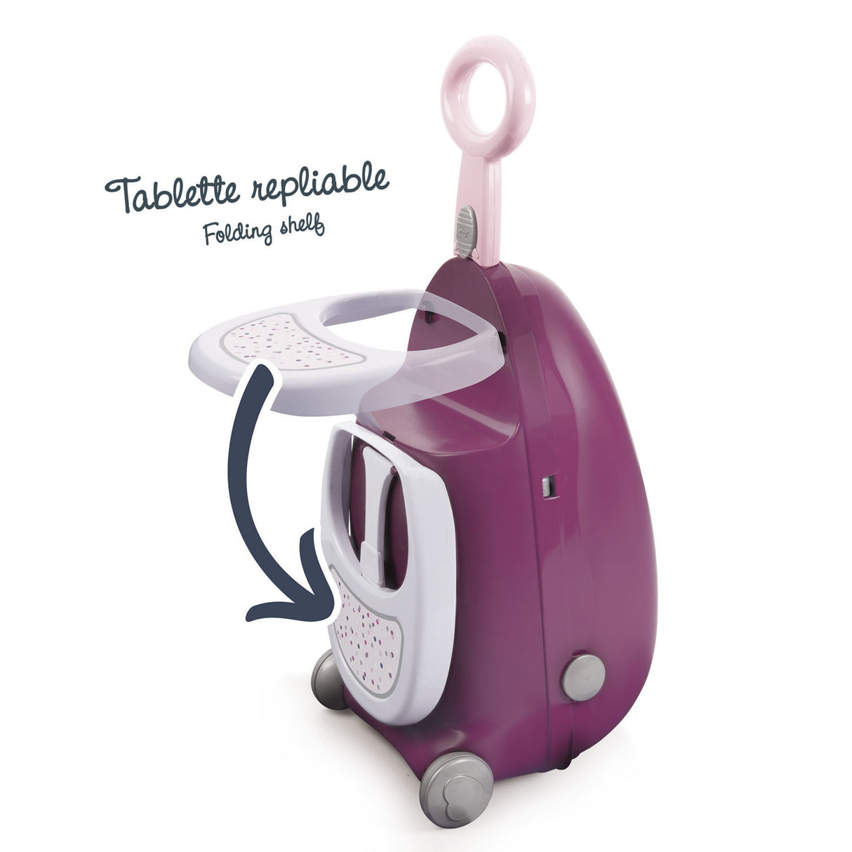 Carrinho de cuidados com enfermeira bebê smoby 3in1