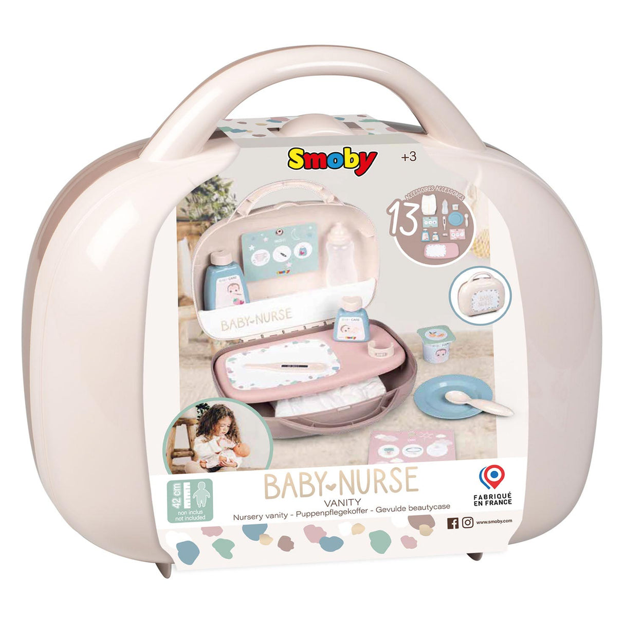 SMOBY - Conjunto de cuidados de enfermagem para bebês 8dlg.