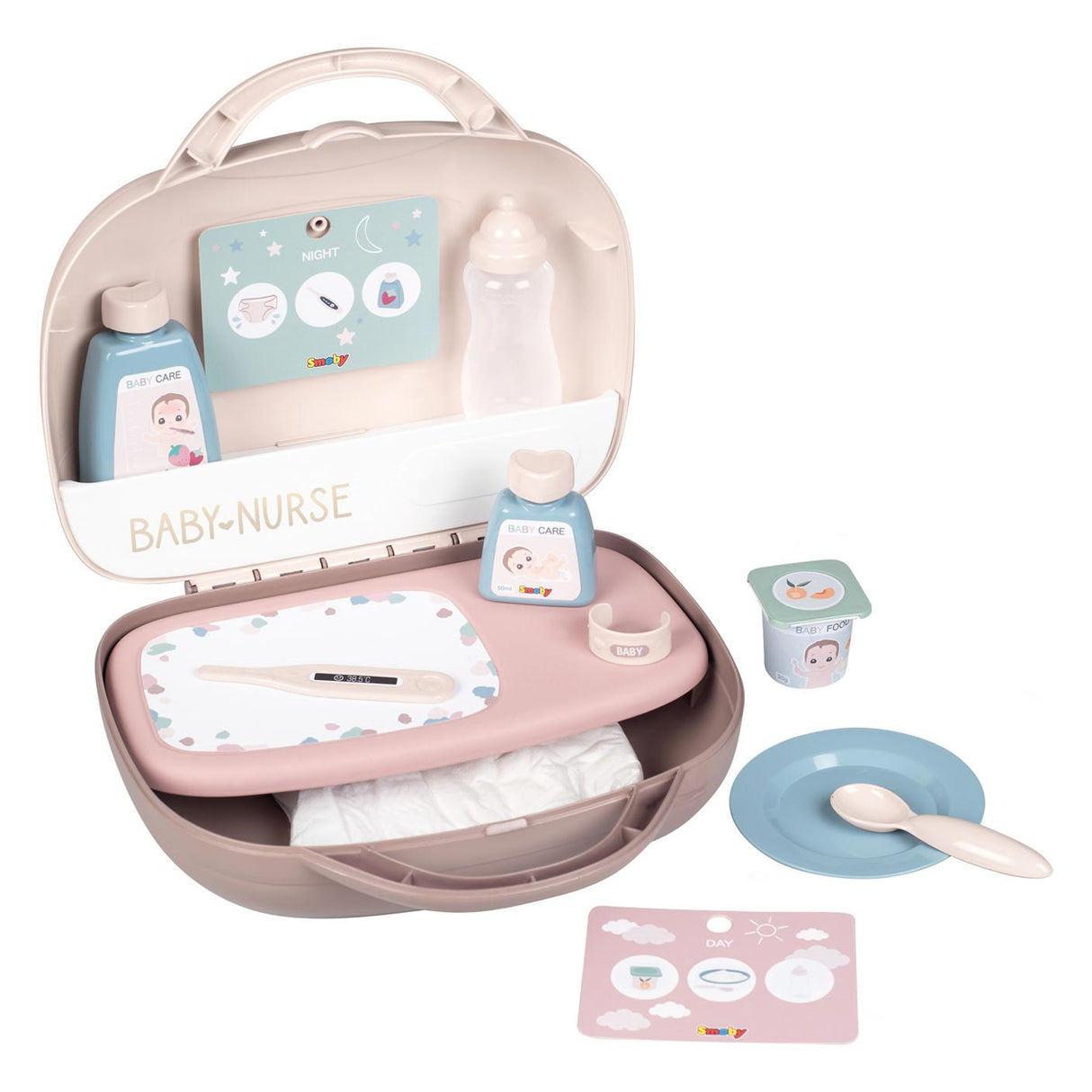 SMOBY - Conjunto de cuidados de enfermagem para bebês 8dlg.