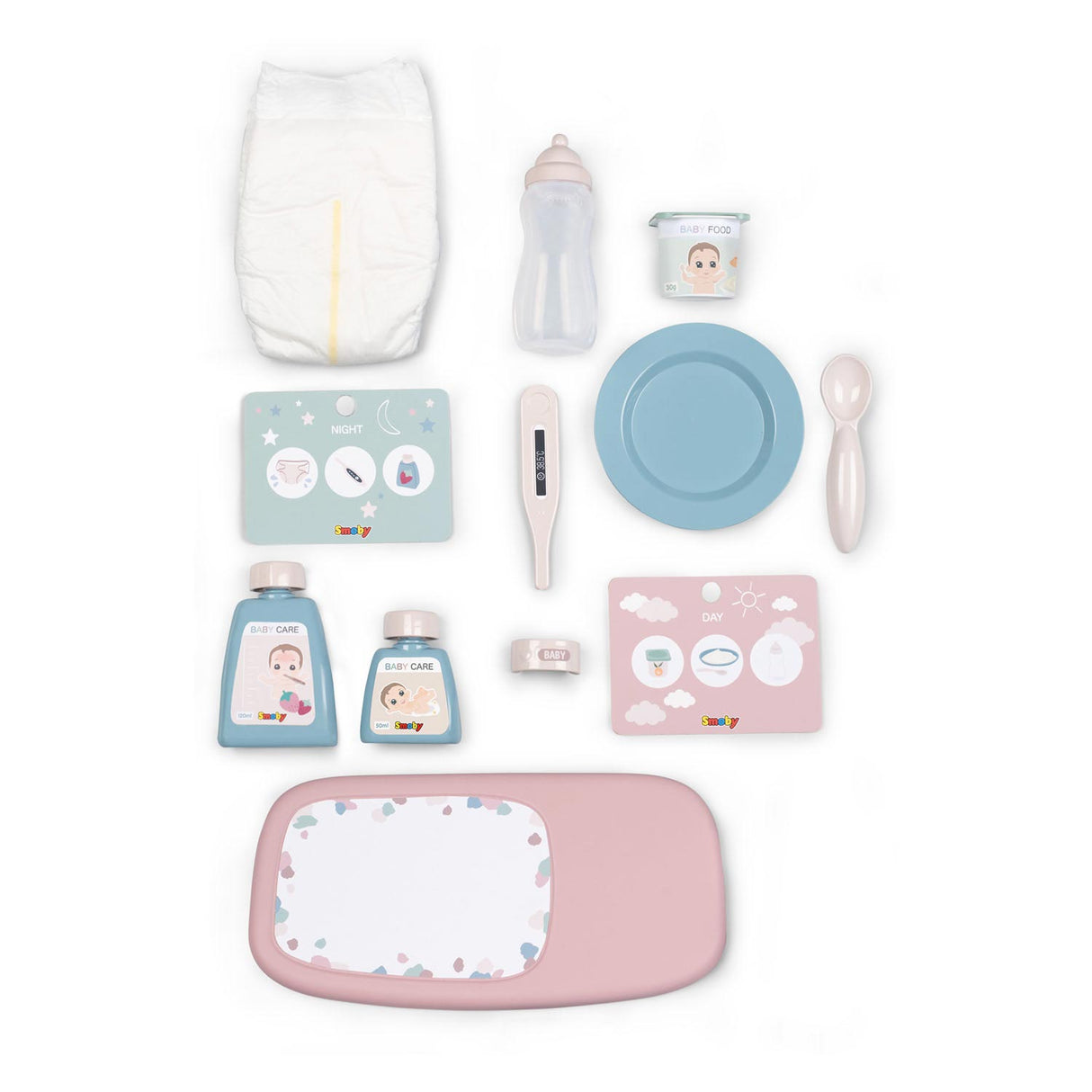 SMOBY - Conjunto de cuidados de enfermagem para bebês 8dlg.
