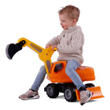 Cavallino megakaivinkone kävelyauto oranssi, 79cm