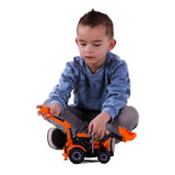 Cavallino traktor med oplader og gravemaskine gul, skala 1:32