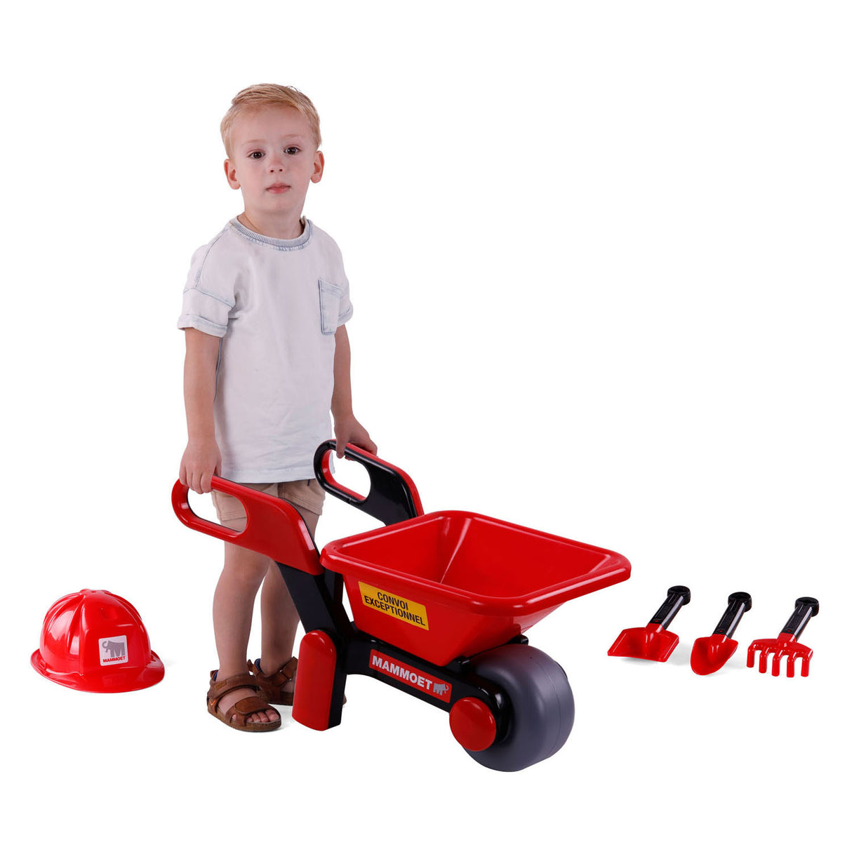 Cavallino Mammoet wheelbarrow with helmet and tools, 5LDG.