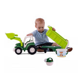 Cavallino XL Tractor Verde com trailer de inclinação e conjunto de baldes, 9dlg.