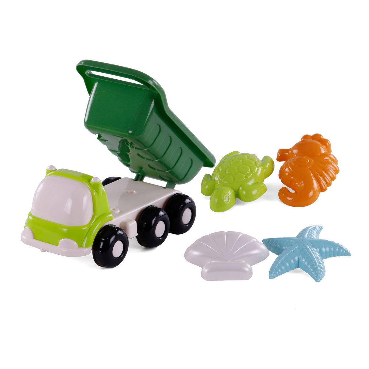 Cavallino Beach Kiepwagen with 4 sand shapes green