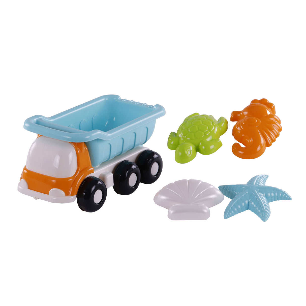 Cavallino Beach Kiepwagen with 4 sand shapes blue