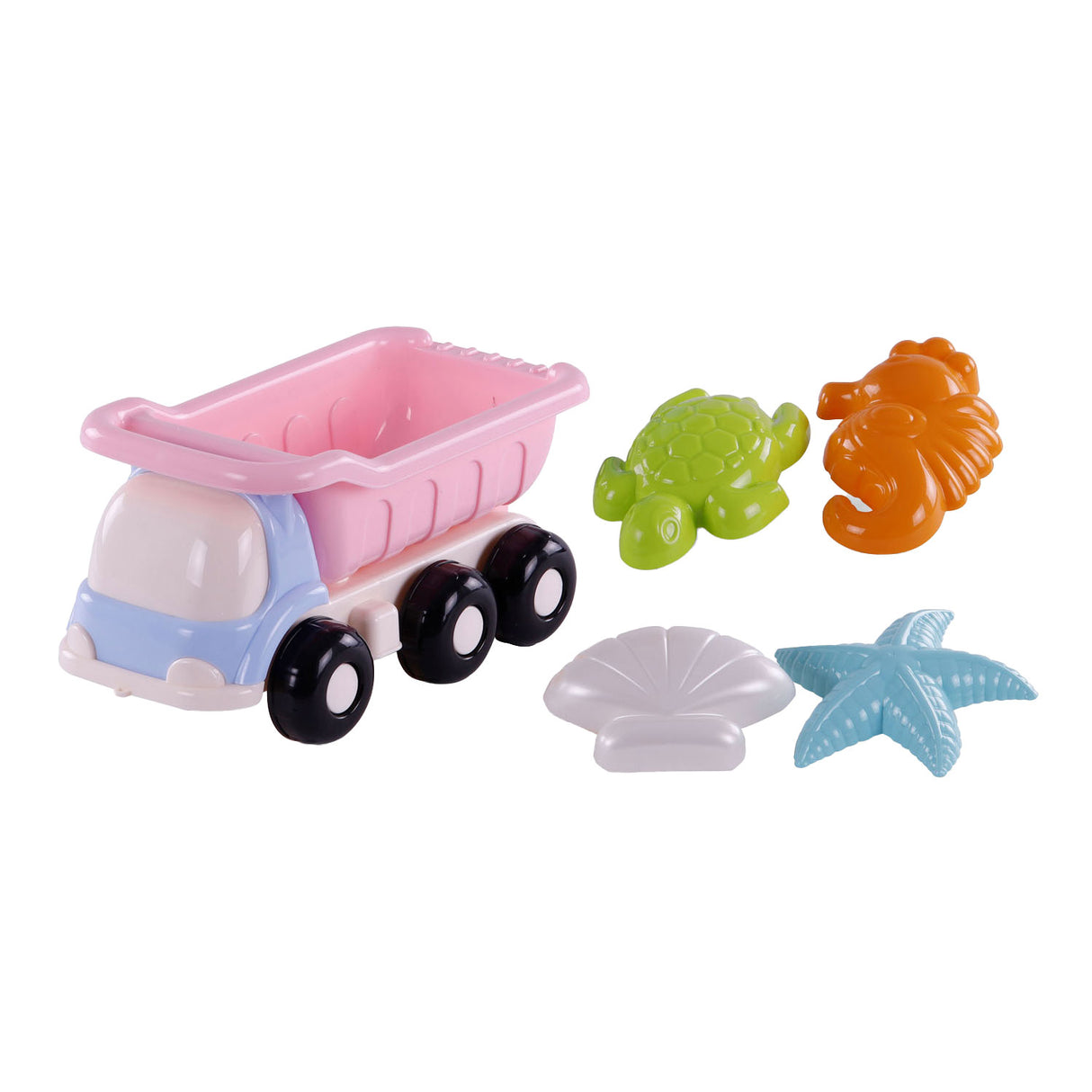 Cavallino Beach Kiepwagen With 4 Sand Forms Pink