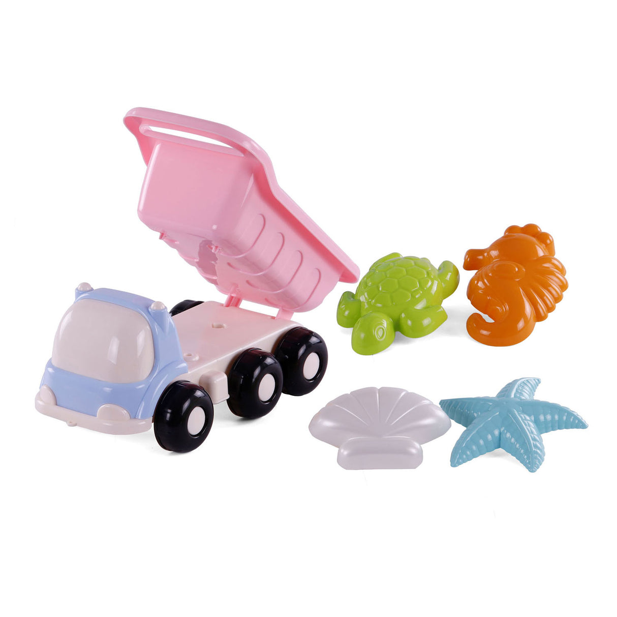 Cavallinino Beach Keipwagen mat 4 Sandformen rosa