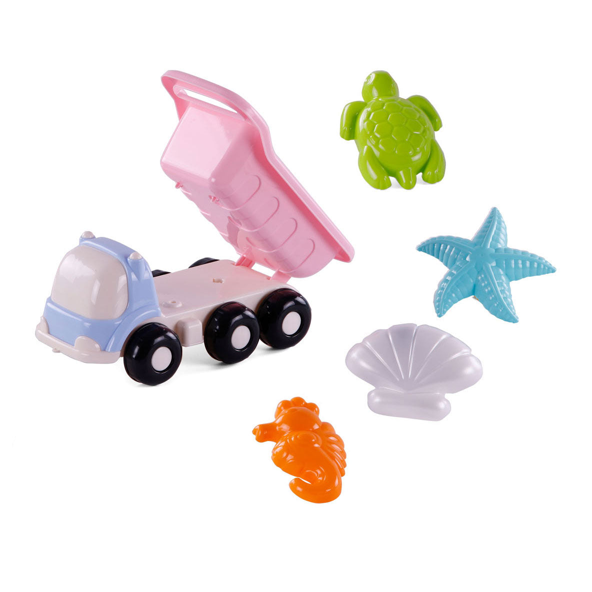 Cavallino Beach Kiepwagen With 4 Sand Forms Pink