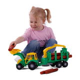 Cavallino Junior tractor with crane Trailer and wood, 46cm