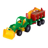 Cavallino Classic Tractor mit Anhänger und Holz, 61 cm