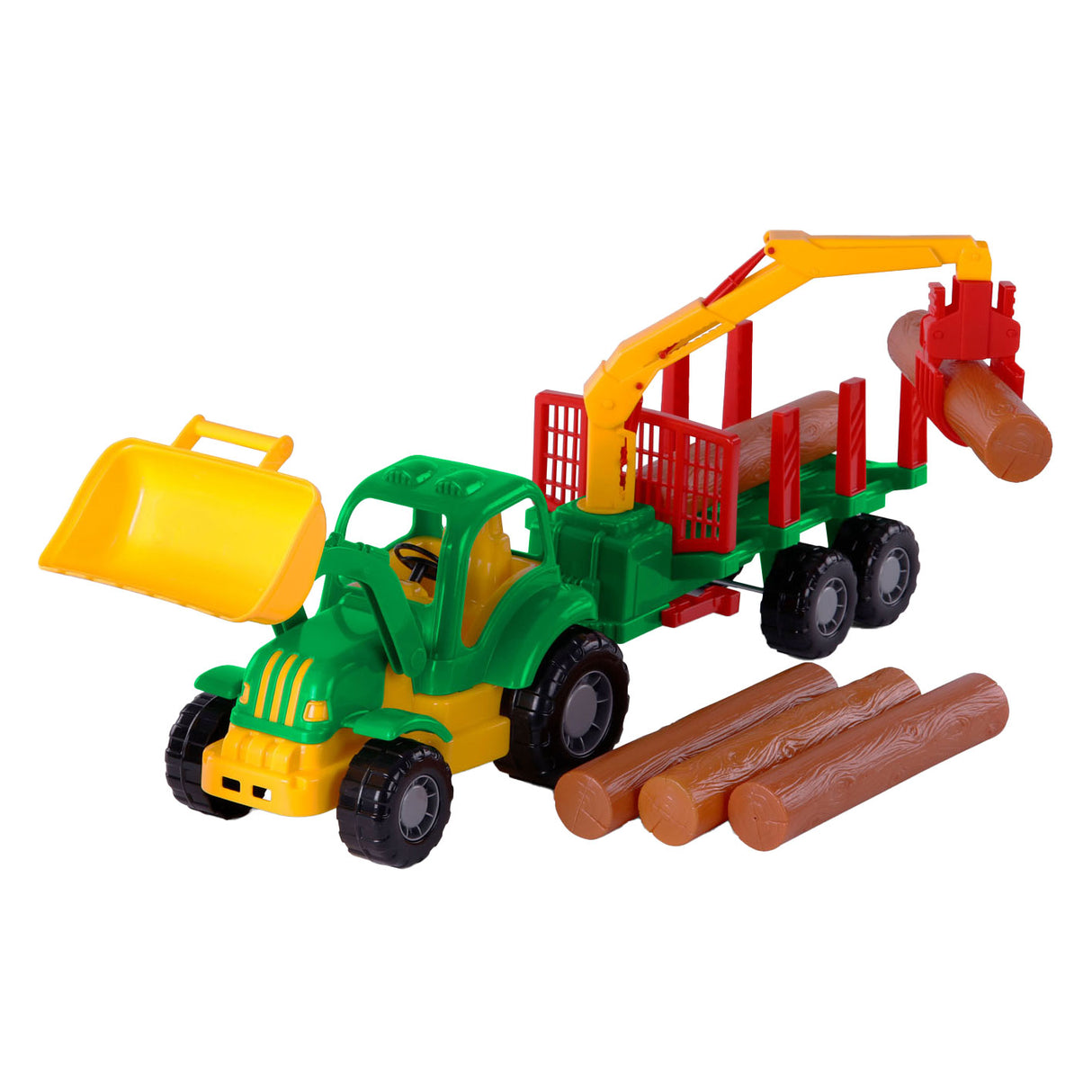 Cavallino klasični traktor s prikolico in lesom, 61 cm
