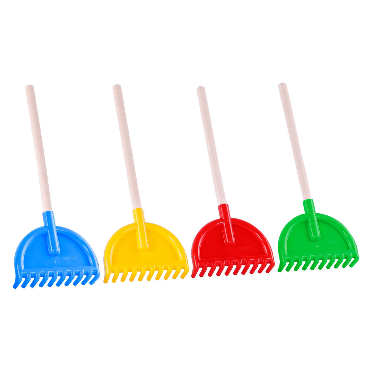 Cavallino plastic rake with wooden handle color, 38cm