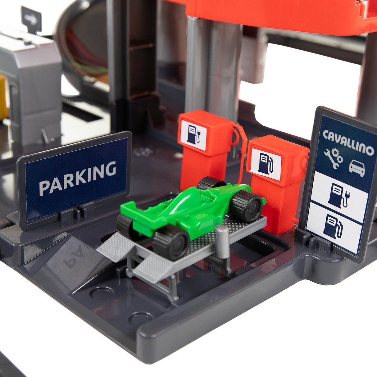 Cavallino Racing Estacionamiento con 4 pisos y juegos de autos