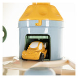 Cavallino garagetorn med 7 våningar och bilar i pastellfärger