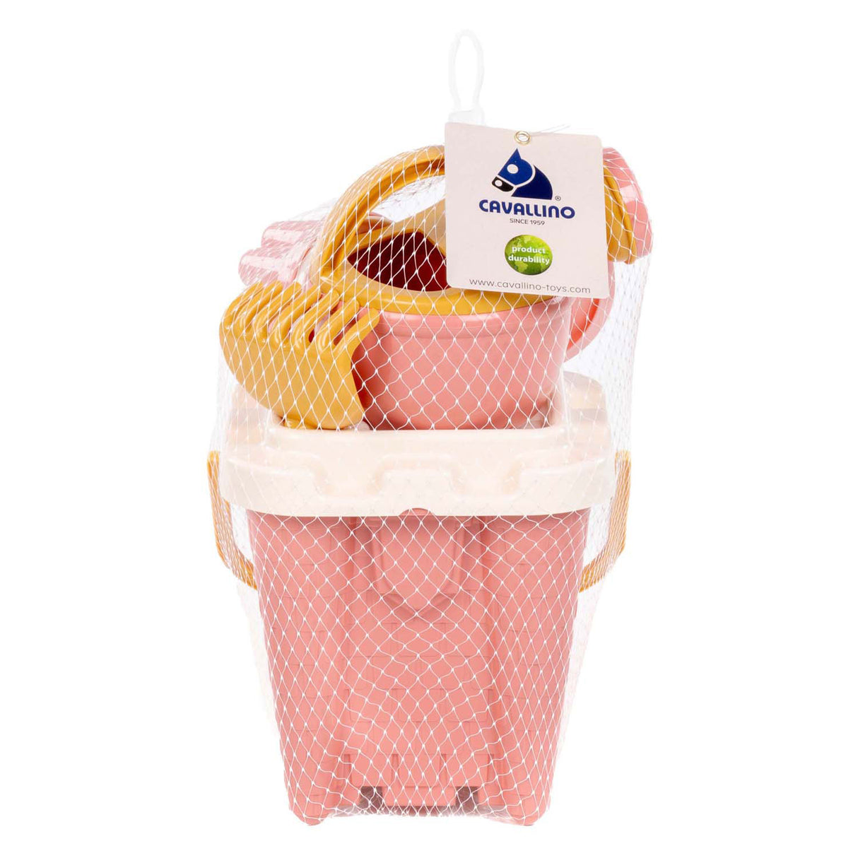 Conjunto de balde rosa castelo Cavallino, 7 peças.