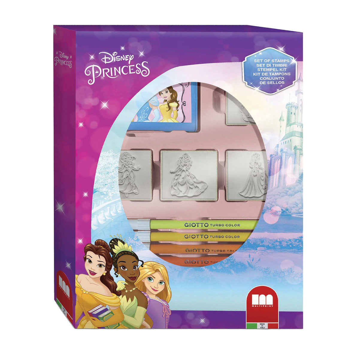 Multiprint Princess stamp set with 4 stamps