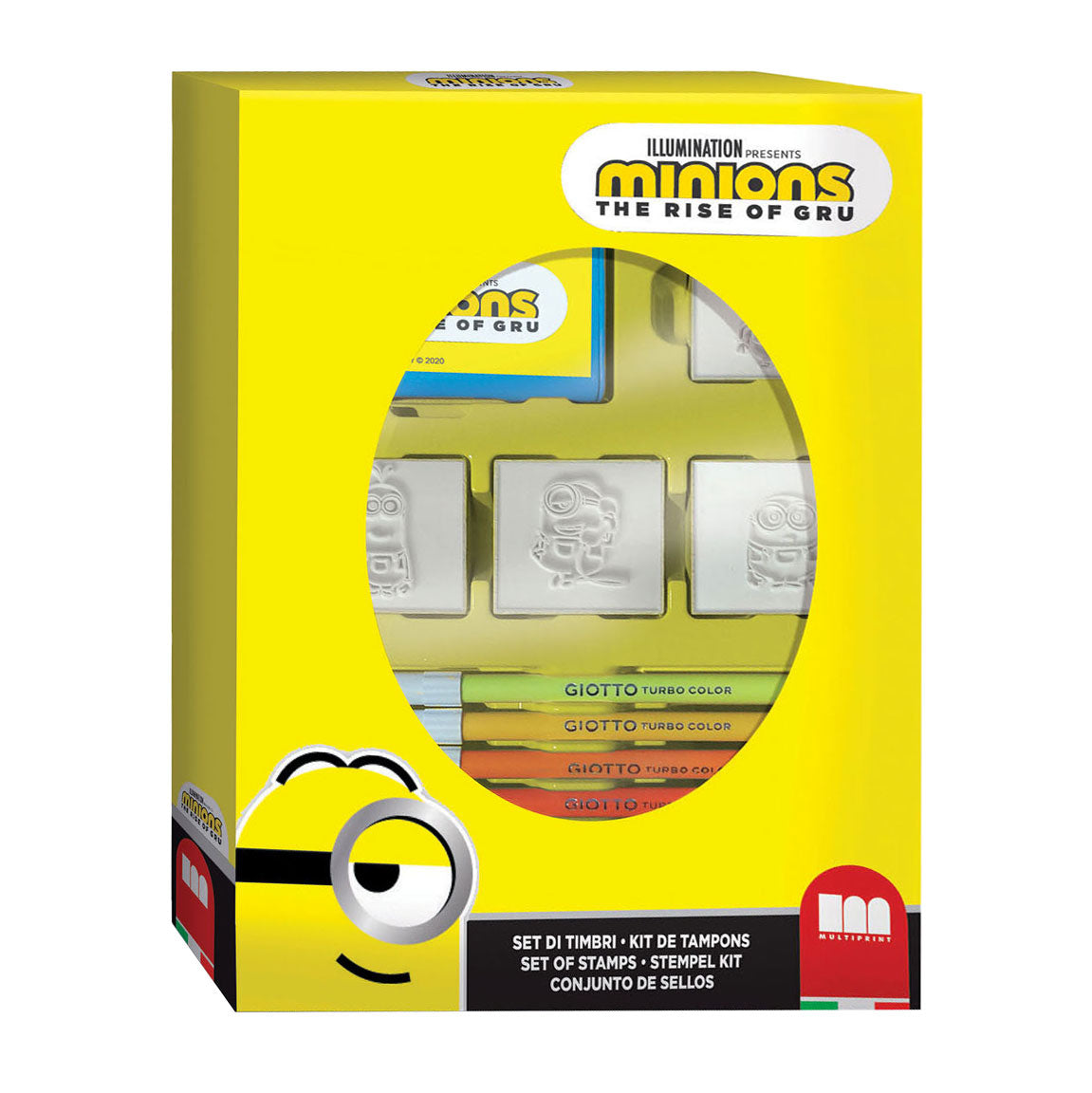 TIMP MULTIPRINT MINIONS SET con 4 francobolli