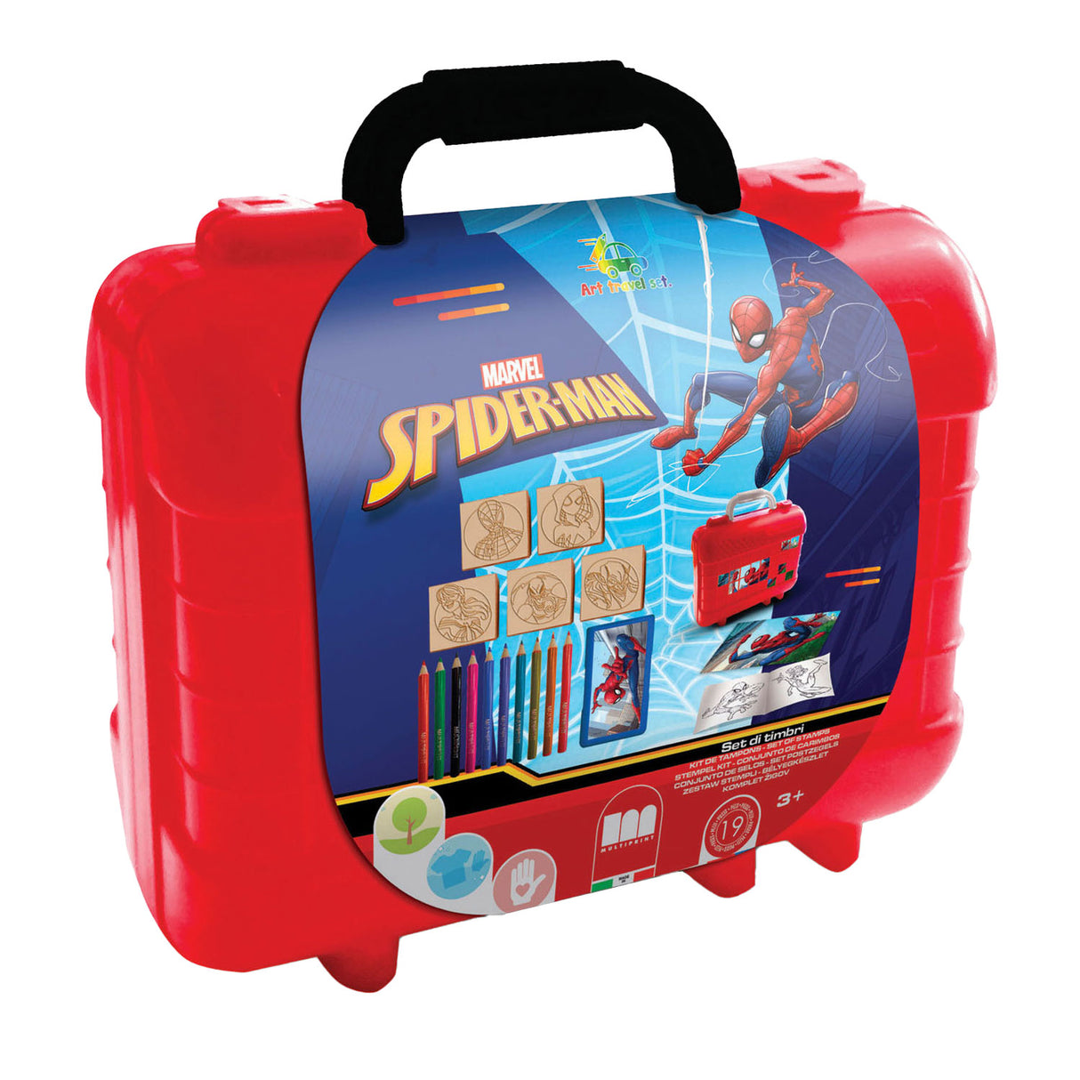Multiprint Spiderman Color Stamp Suitcase set