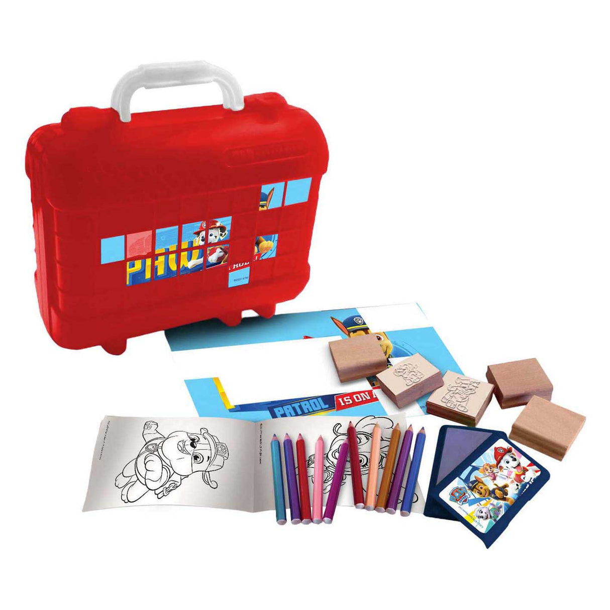 Multiprint paw patrol travel stamp and color suitcase