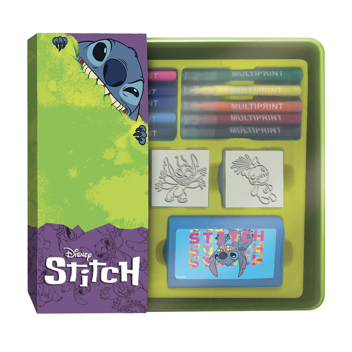 Multiprint stitch stamps and felt -tip pens Set in storage box