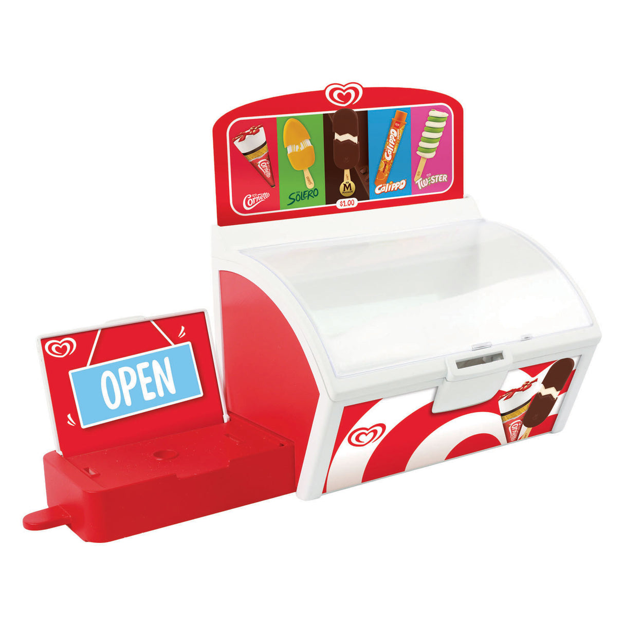 Casdon Play Ice Cream Freezer with 5 Ice Creams