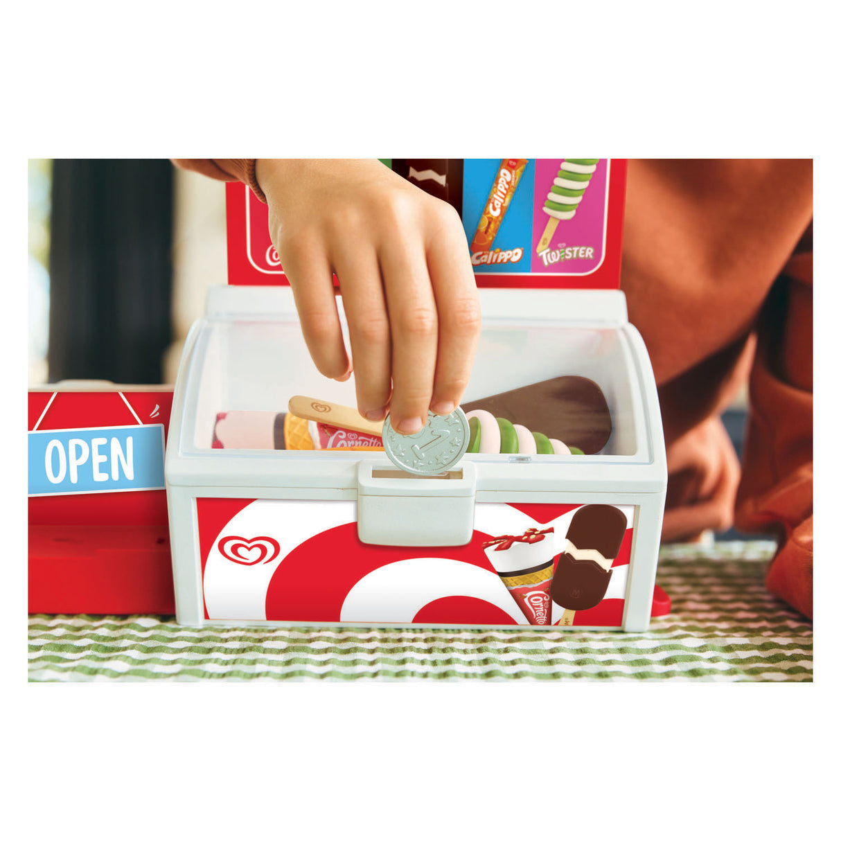 Casdon Play Ice Cream Freezer with 5 Ice Creams
